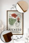 Wallity Artvmodel3-Kahve Conjunto de 3 Pinturas Decorativas Enmarcadas